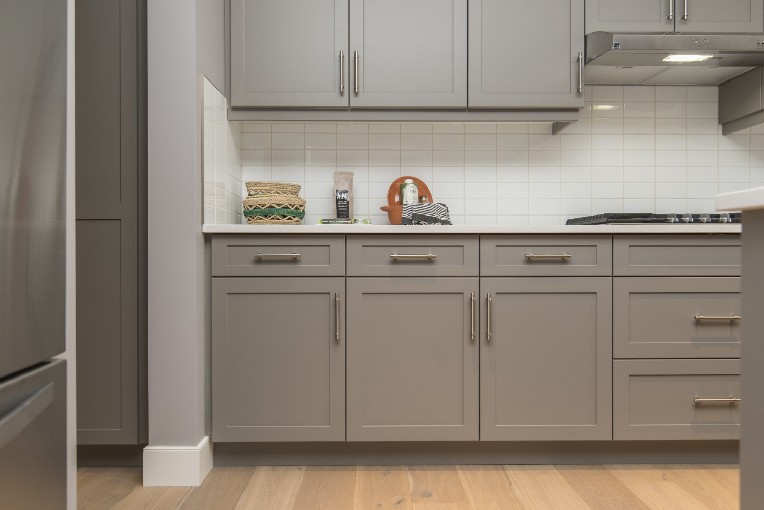 Modern kitchen with beautiful cabinets